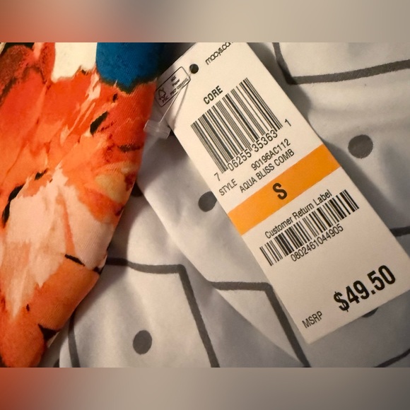 Thalia Sodi Leopard Print Skirt with Blue and Orange Floral Accents - Picture 2 of 4